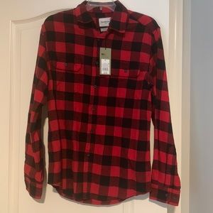 Men’s brand new with tags, never worn, red Buffalo plaid long sleeve shirt